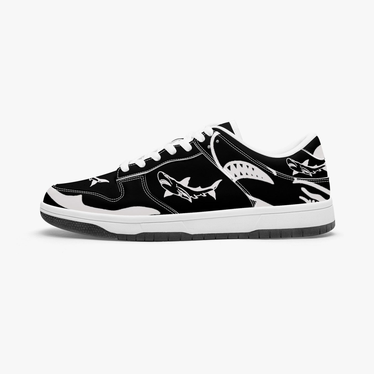 Louis B Shark Attack Low-Top Leather Sneakers