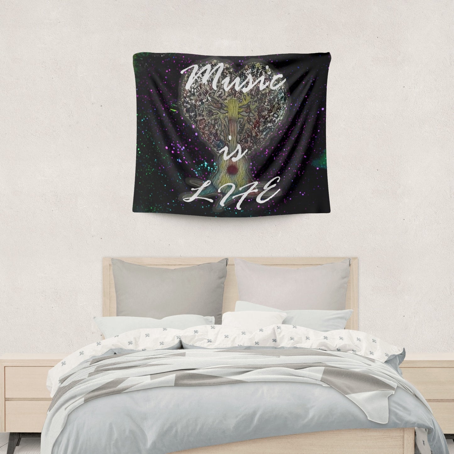 Music is Life/ Star Party Wall Tapestry: 2 sizes