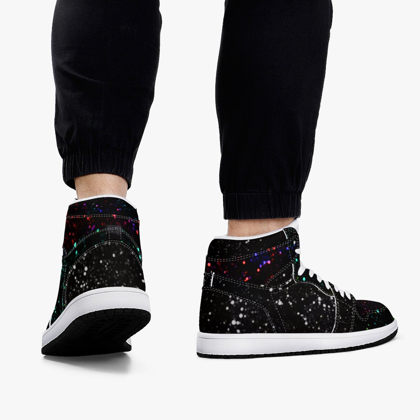 Star Party  High-Top Leather Sneakers- 2 colors