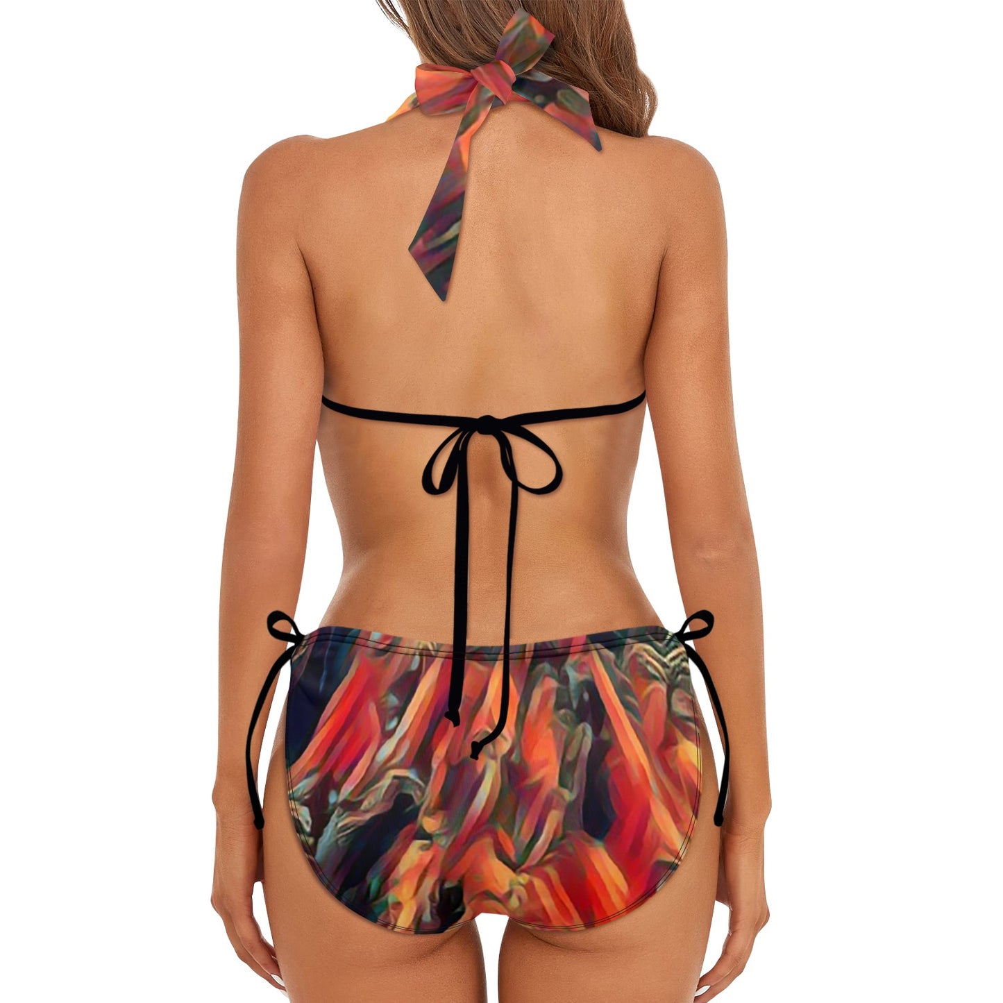 Fiery Whisper Women's Halter Bikini Swimsuit