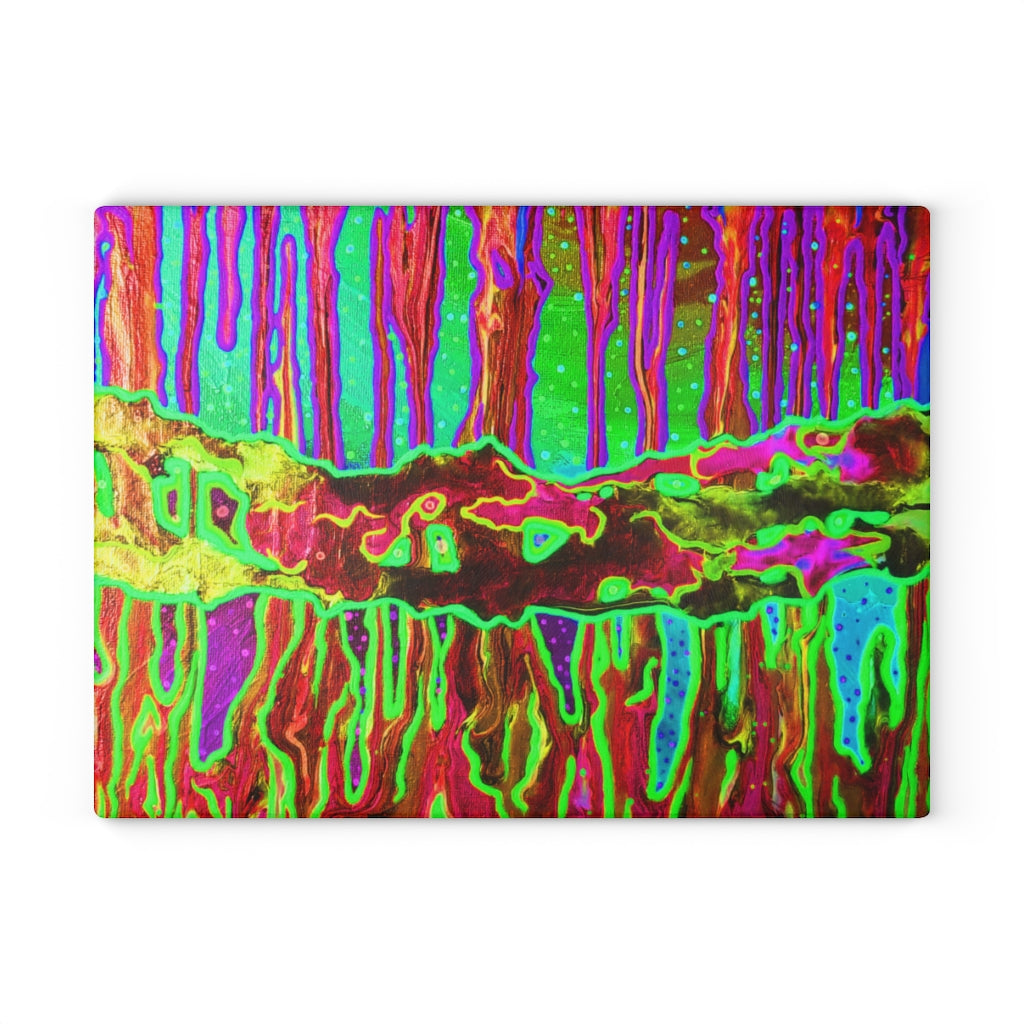 Mystic Cave Glass Cutting Board