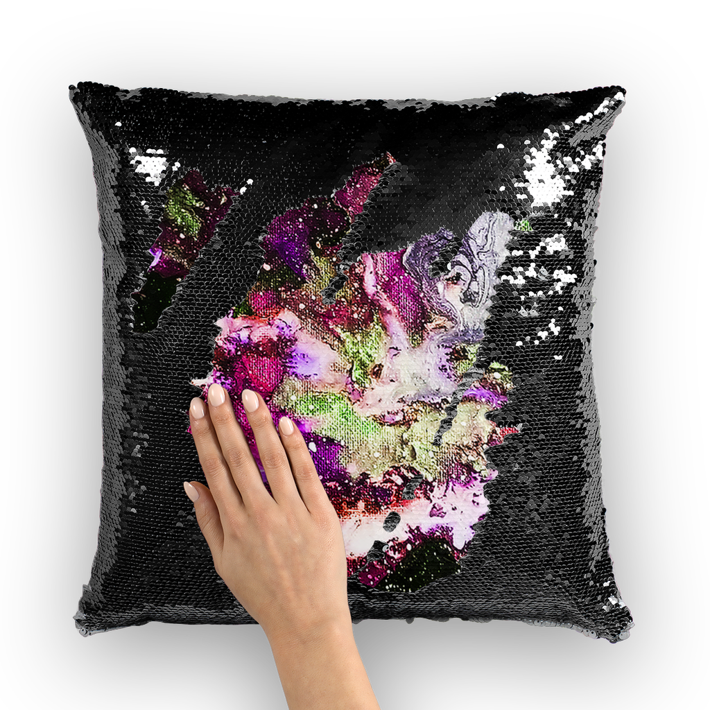 Galaxy: Magenta Sequin Cushion Cover