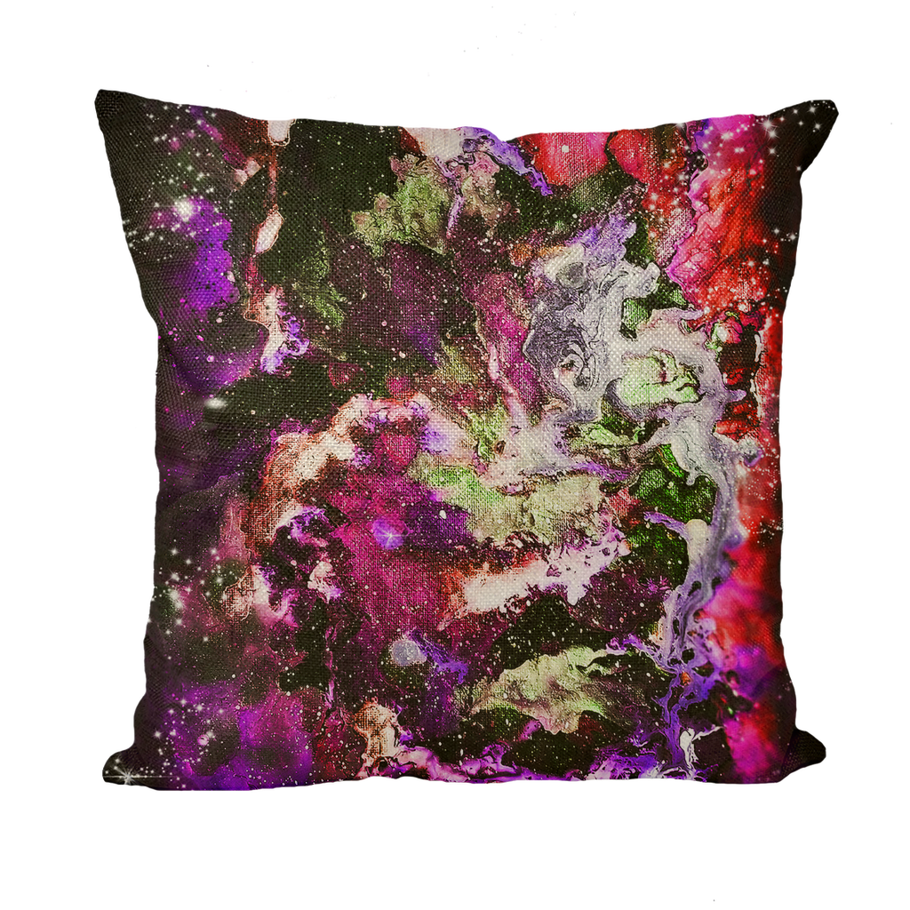 Galaxy: Magenta Throw Pillows