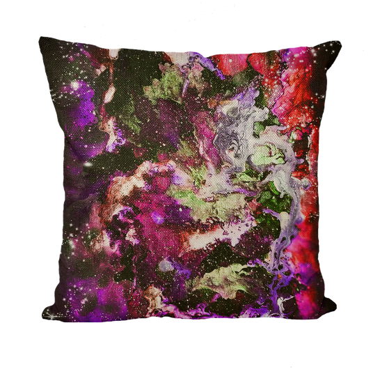 Galaxy: Magenta Throw Pillows