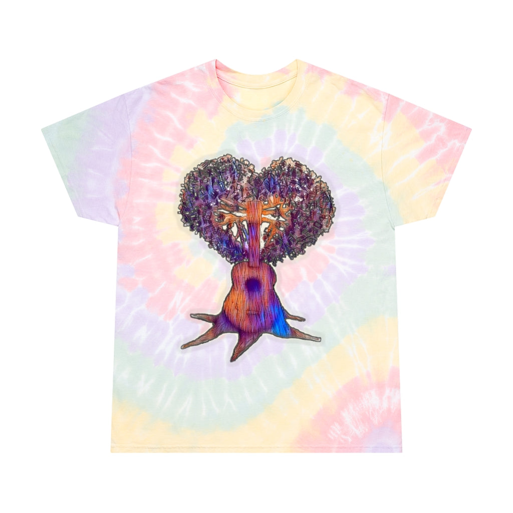 "Music is Life" Tie-Dye Tee, Spiral