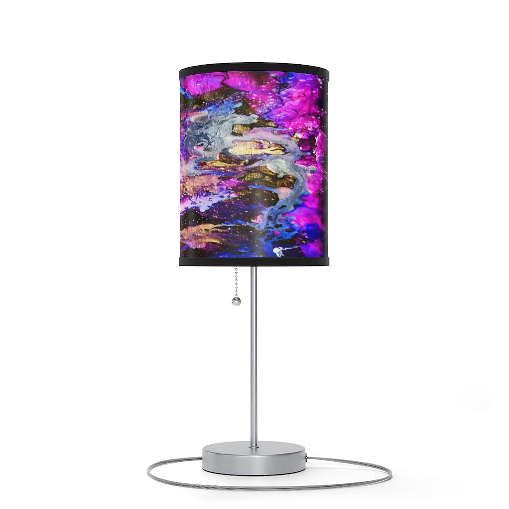 Purple Galaxy Lamp on a Stand