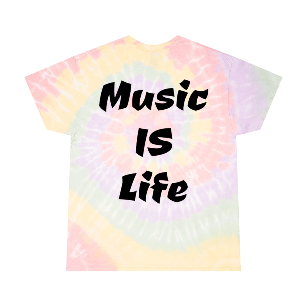 "Music is Life" Tie-Dye Tee, Spiral