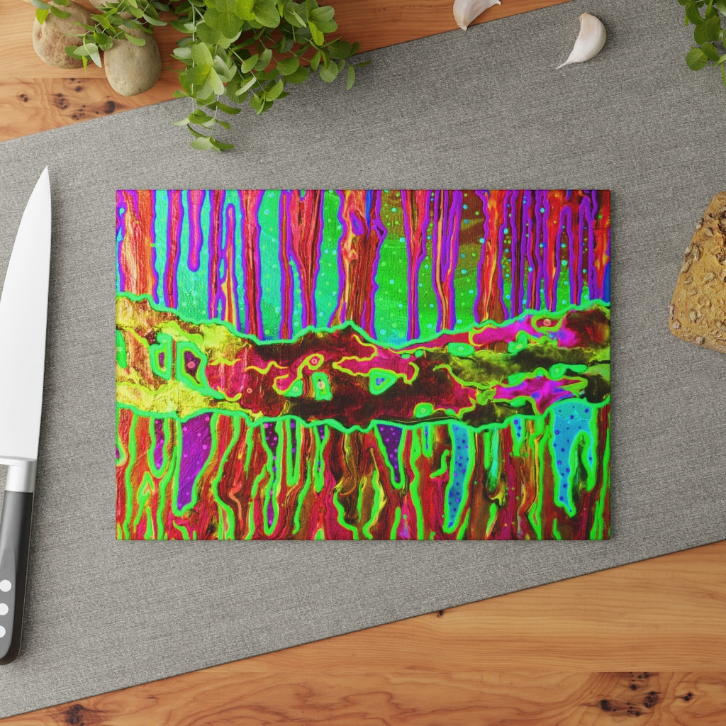 Mystic Cave Glass Cutting Board