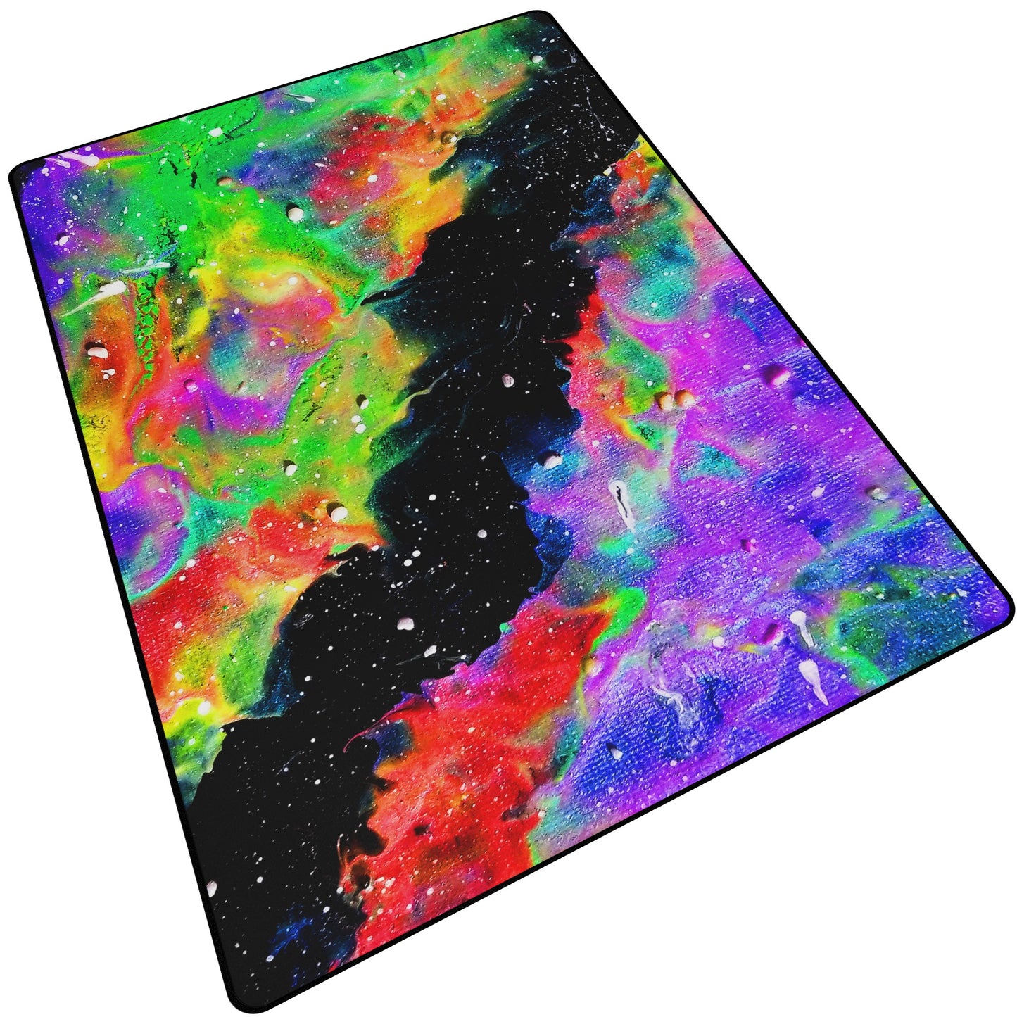 Galactic Rainbow Living Room Carpet Rug