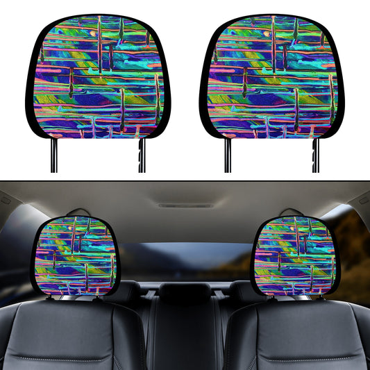 Drip Car Headrest Covers