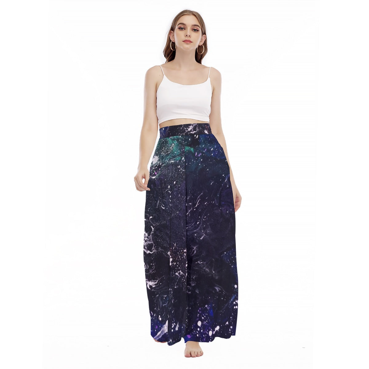 Galactic Darkness Women's High Waist Wide Leg Trousers