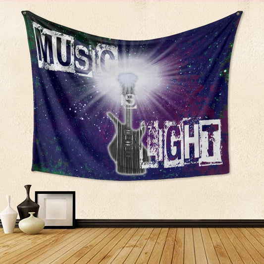 Music is Light Single-Side Print Tapestry