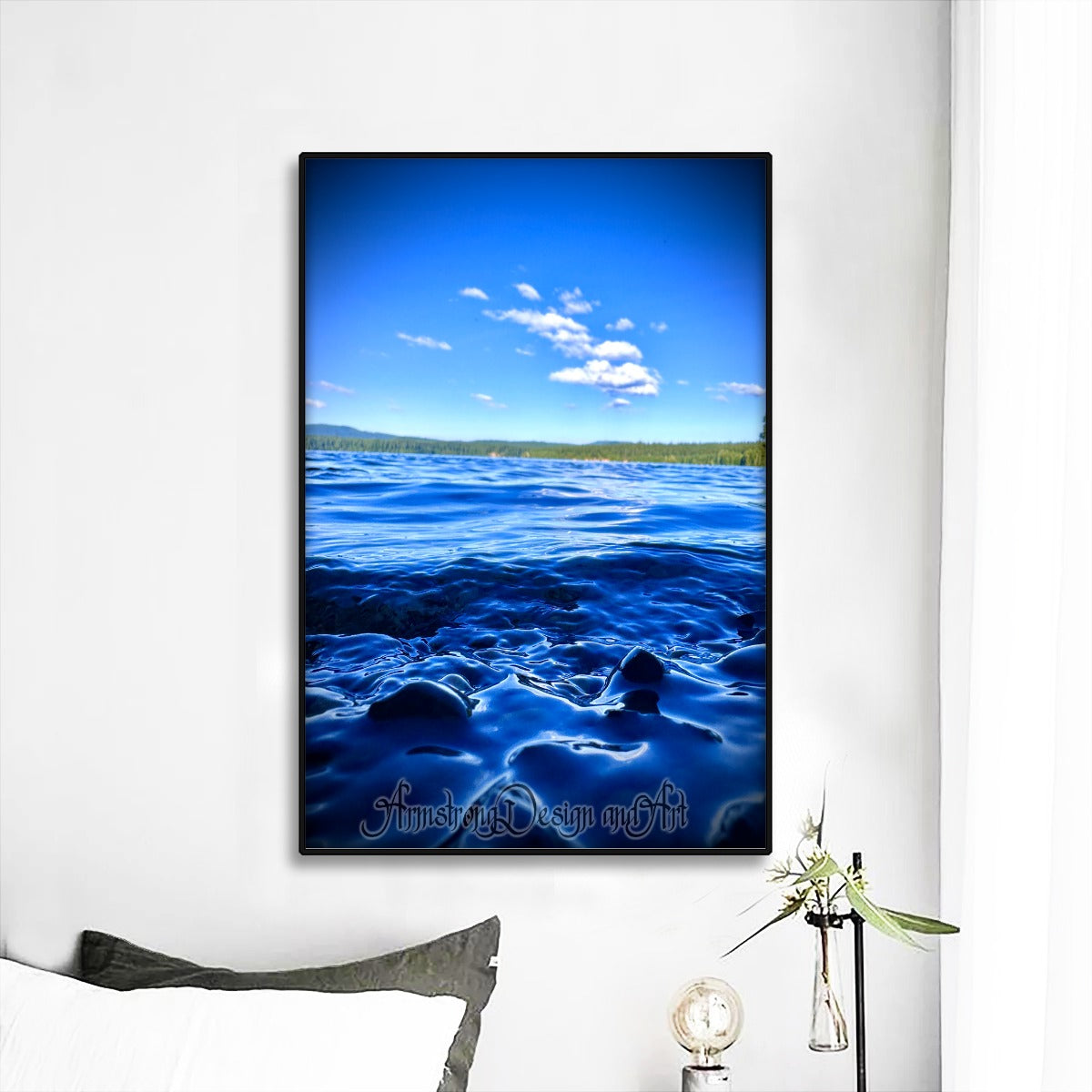 Calm Waters Black Frame Mural