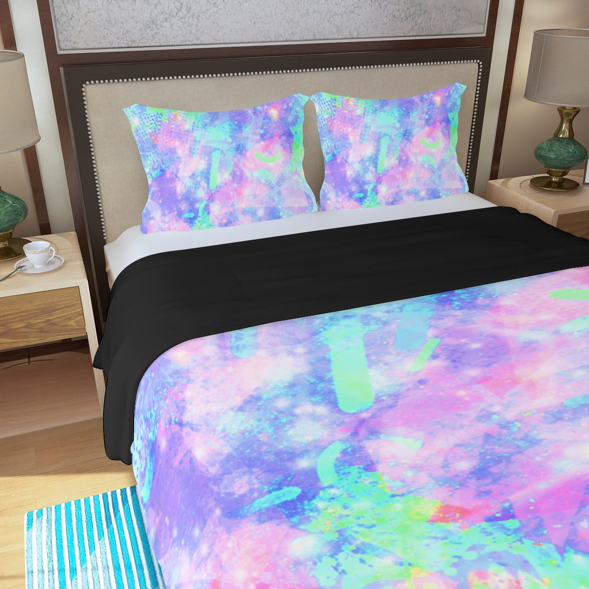 Pastel Skies Three Piece Duvet Cover Set