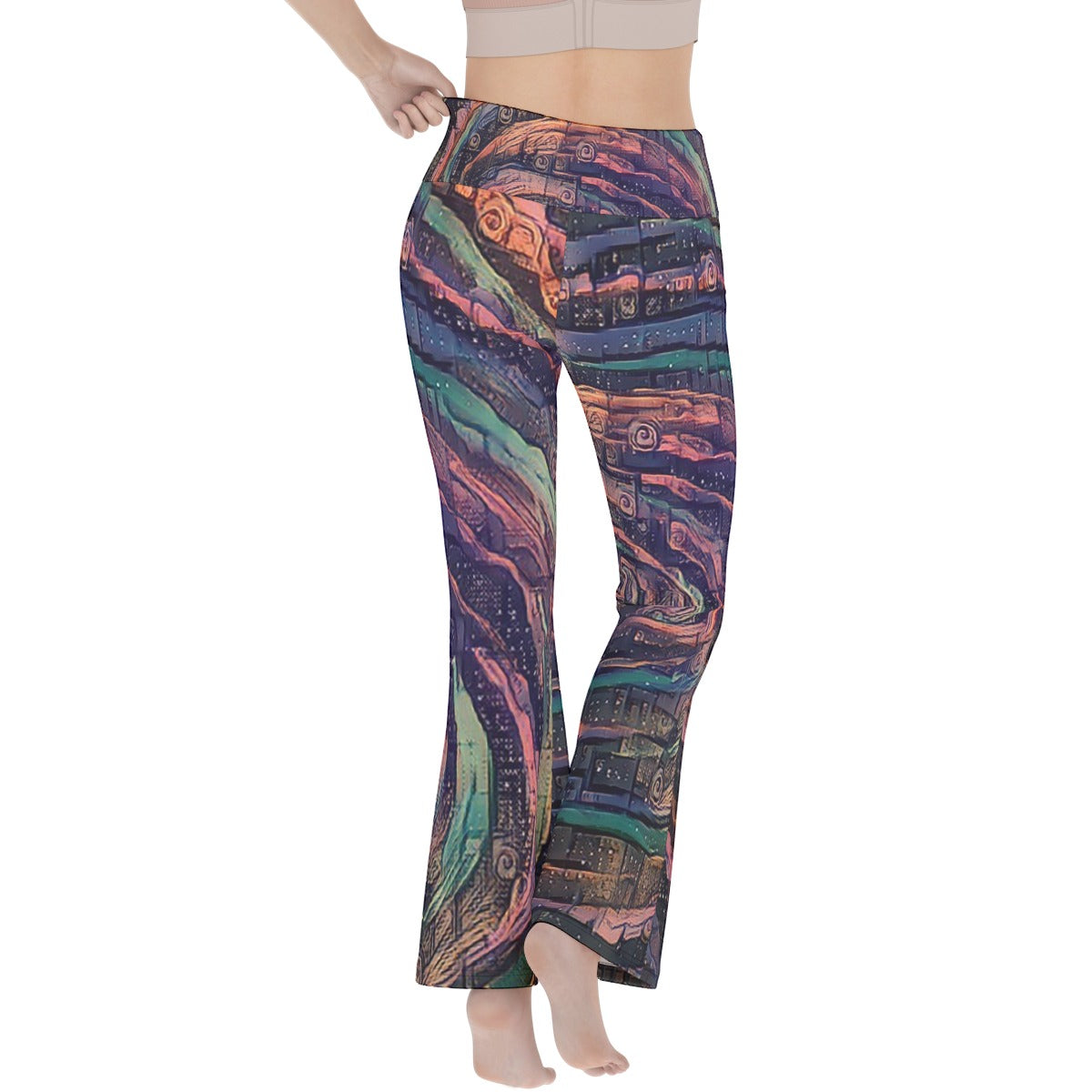 Galactic Whirlpool  Women's Flare Yoga Pants