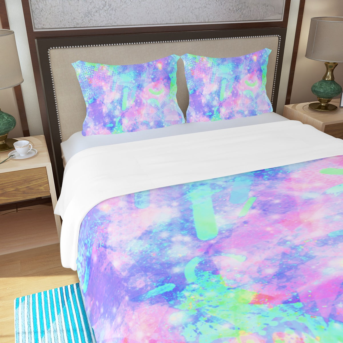 Pastel Skies Three Piece Duvet Cover Set