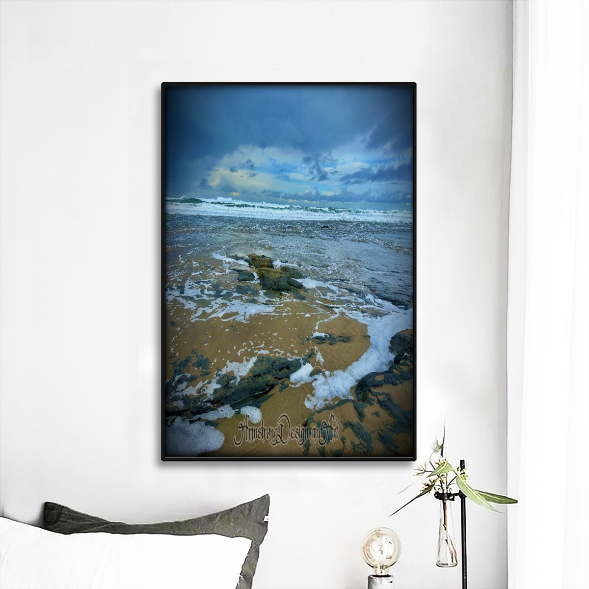 Beach Comber Black Frame Mural