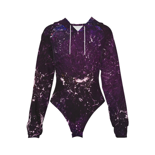 Galactic Darkness Women's Raglan Sleeve Hooded Bodysuit