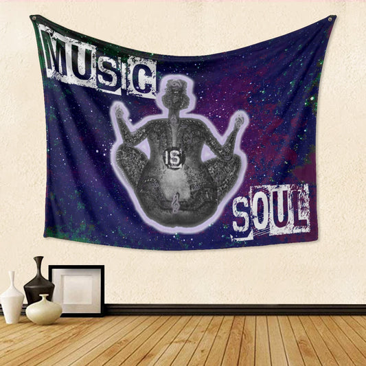 Music is Soul Single-Side Print Tapestry