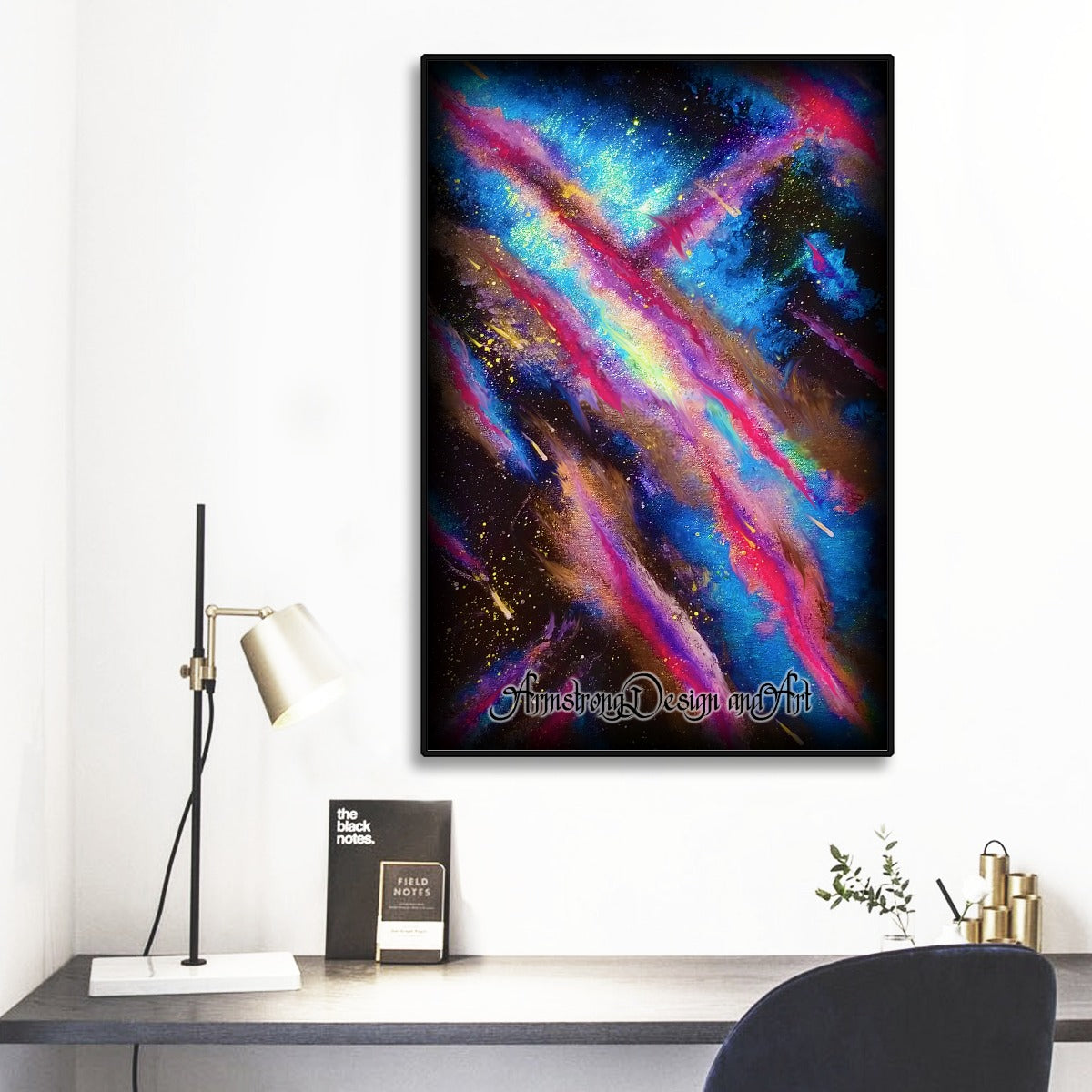 Explosive Nebula Black Frame Mural