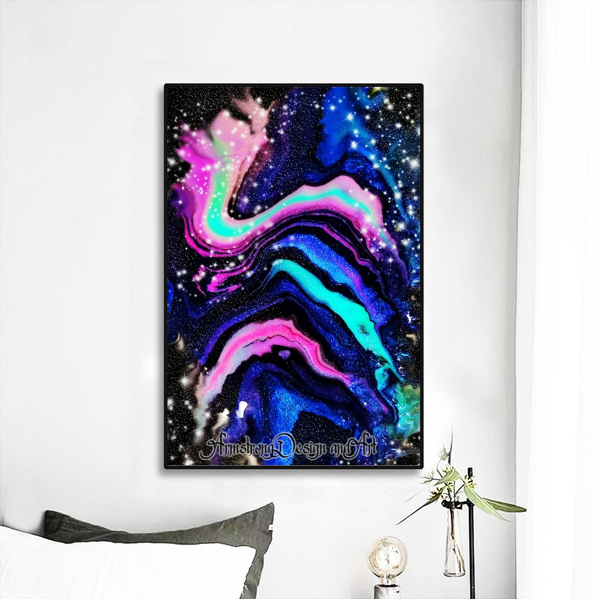 Galactic Beauty Black Frame Mural