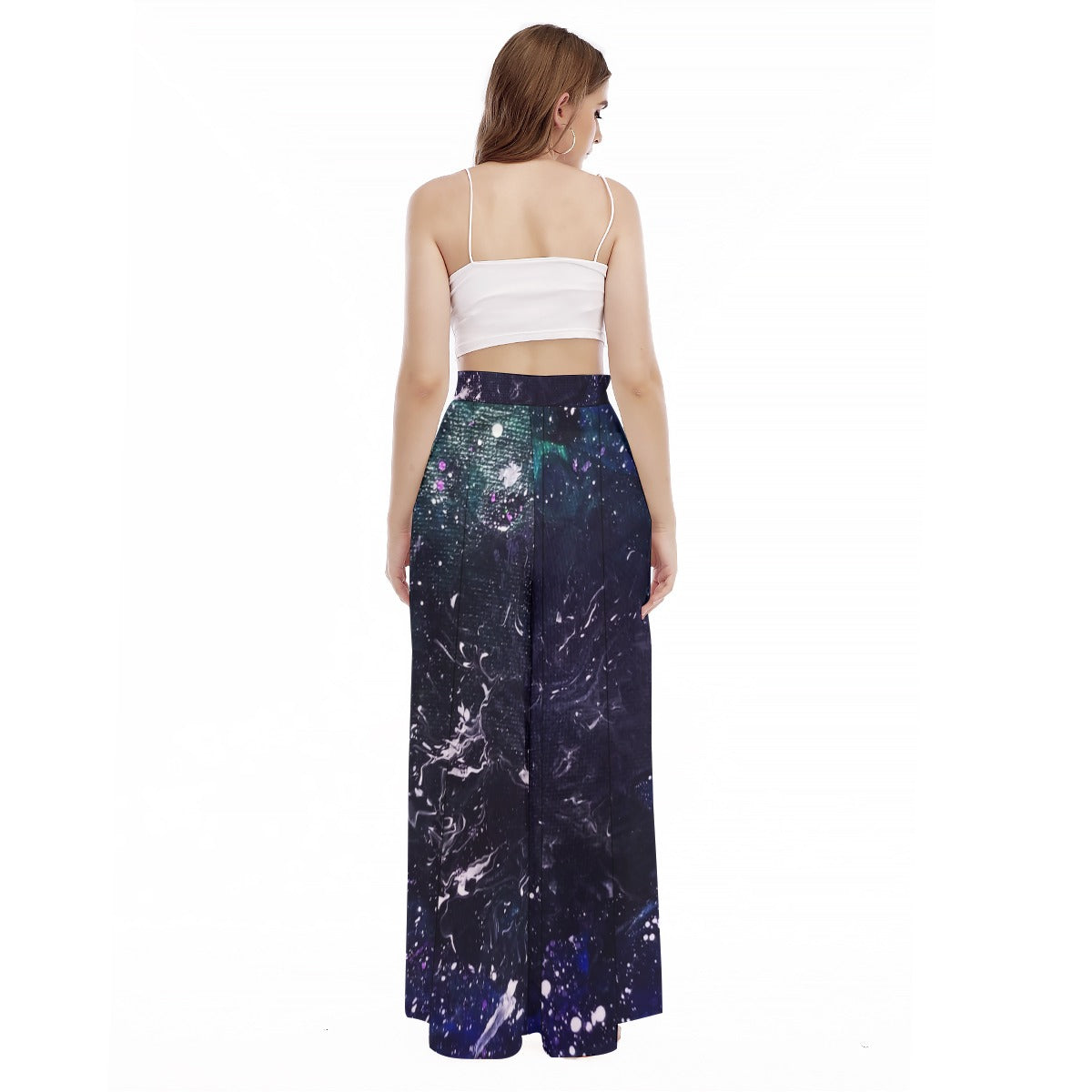 Galactic Darkness Women's High Waist Wide Leg Trousers