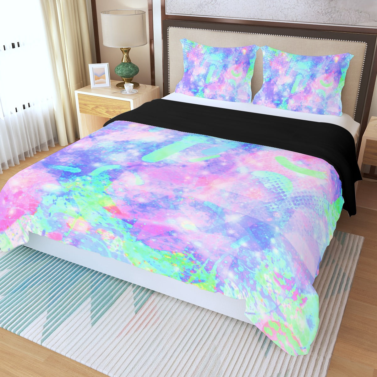 Pastel Skies Three Piece Duvet Cover Set