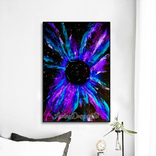 Black Hole Black Frame Mural