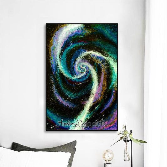 Sea of Galaxies Black Frame Mural