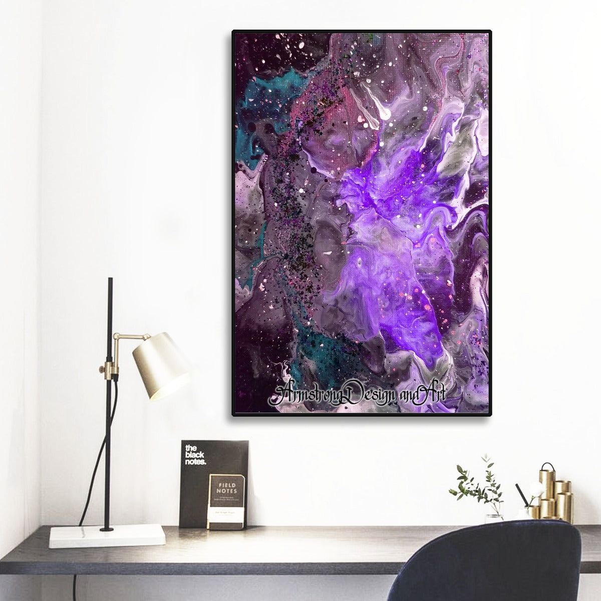 Galaxy Explosion Black Frame Mural