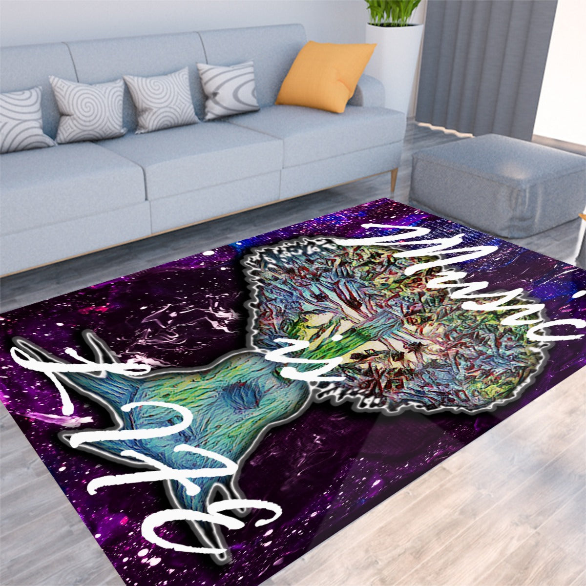 Music is Life Felt Floor Mat