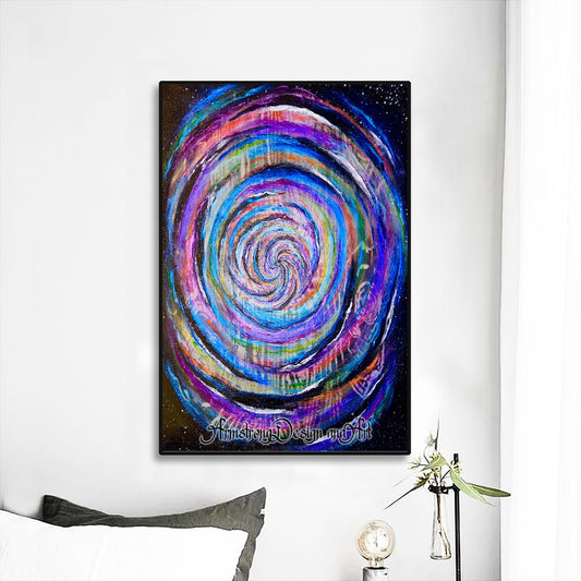 Galactic Whirlpool Black Frame Mural