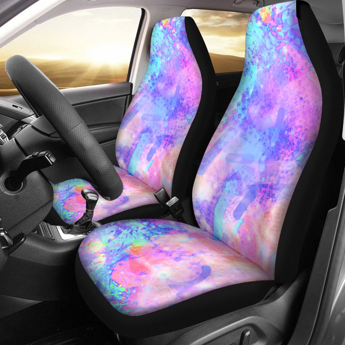 Pastel Skies Universal Car Seat Cover With Thickened Back