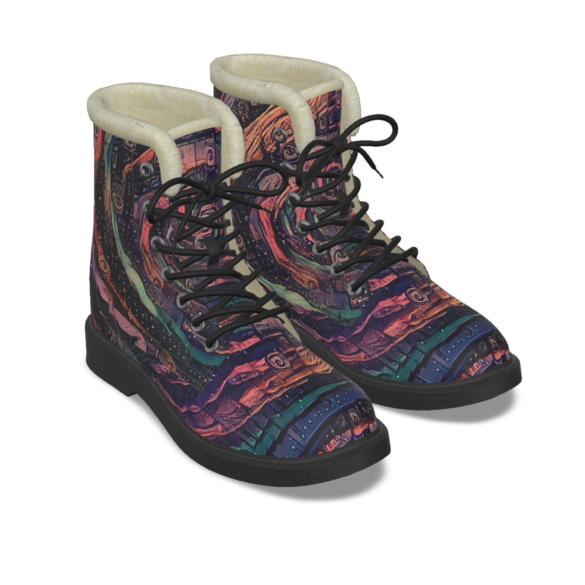 Galactic Whirlpool 2 Men's Plush Martin Boots