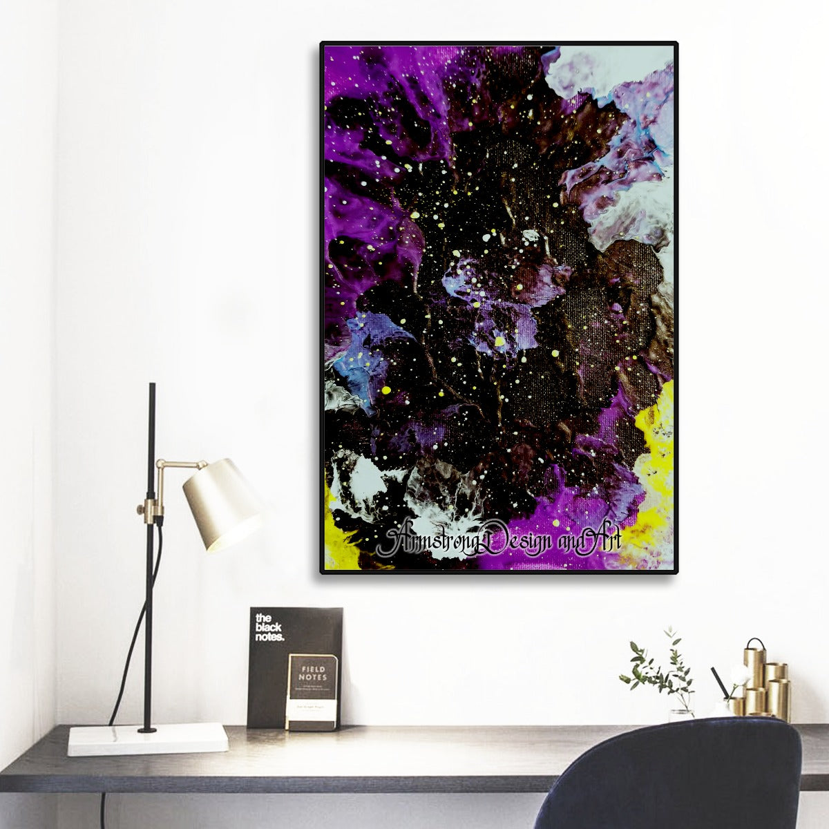 Galaxy Storm Black Frame Mural