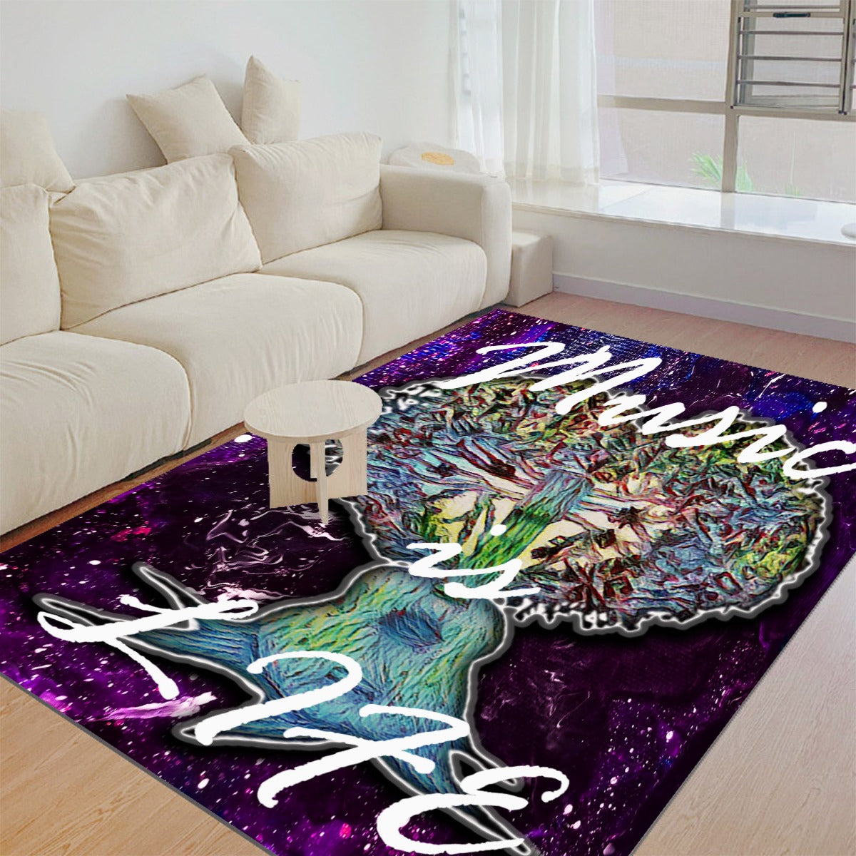 Music is Life Felt Floor Mat