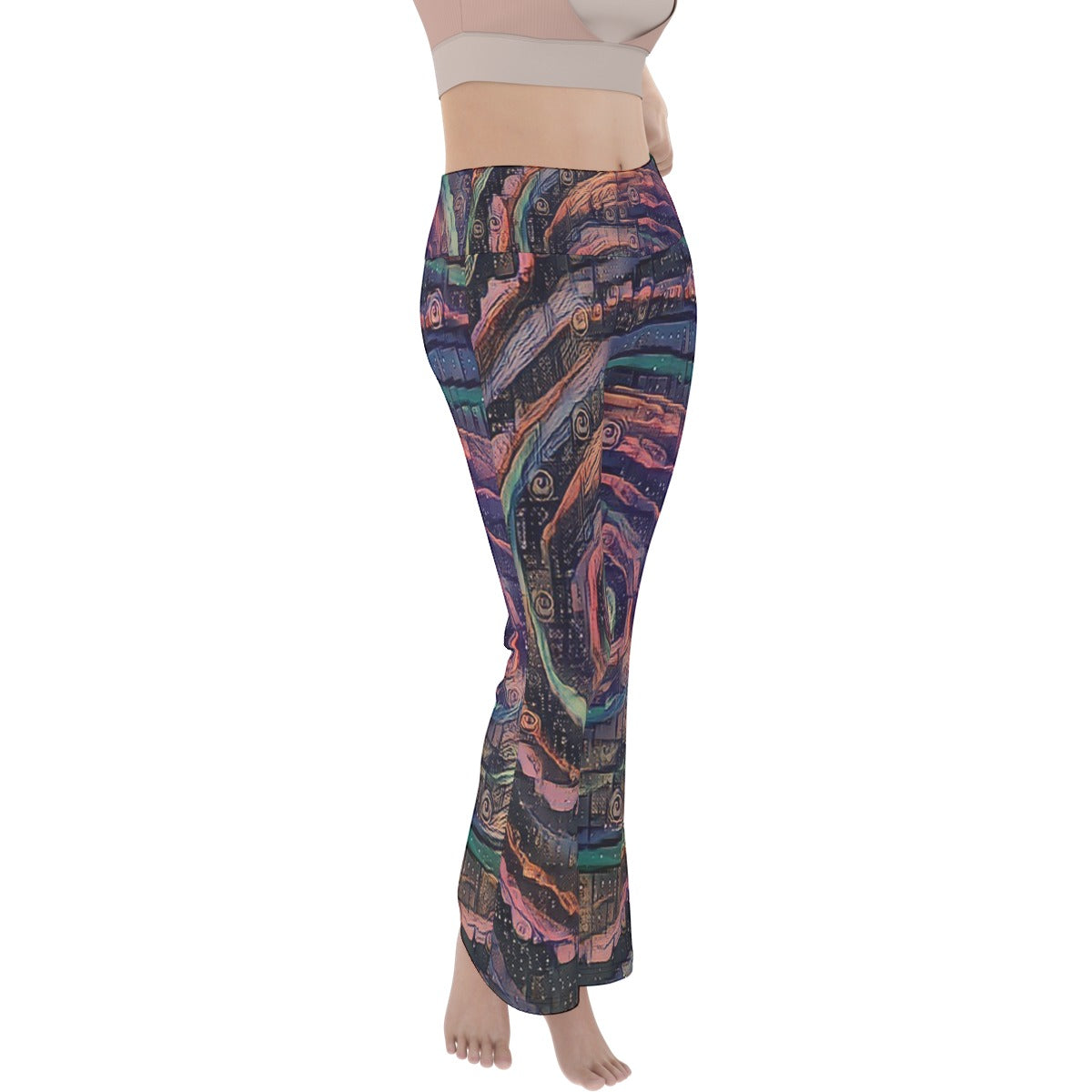 Galactic Whirlpool  Women's Flare Yoga Pants