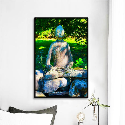 Buddha Black Frame Mural