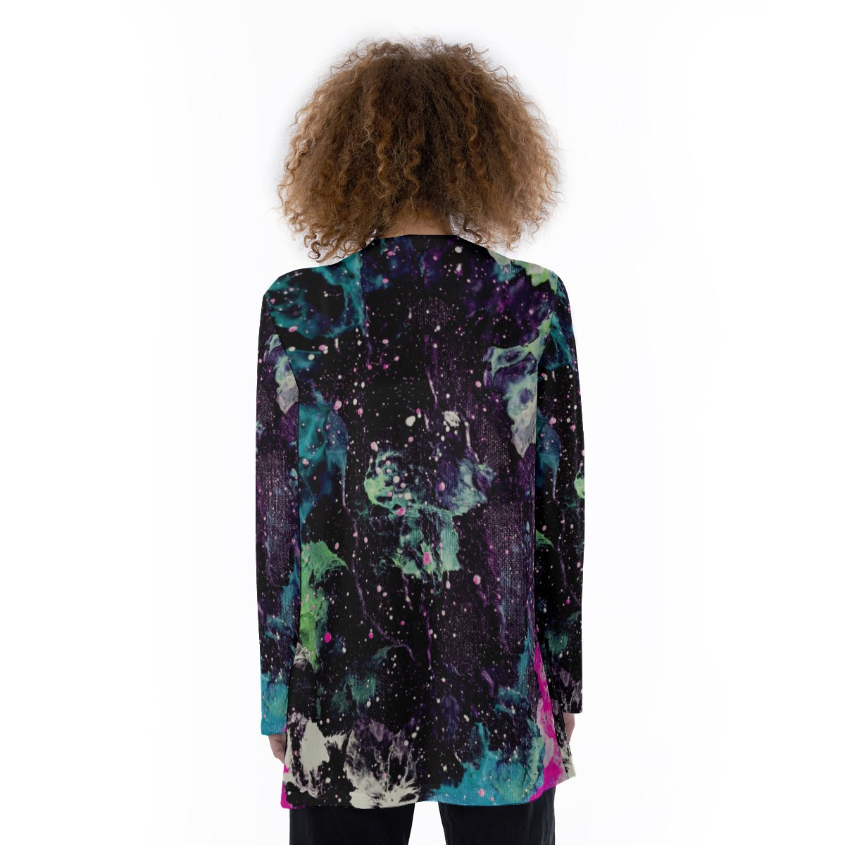 Space Storm Women's Patch Pocket Cardigan