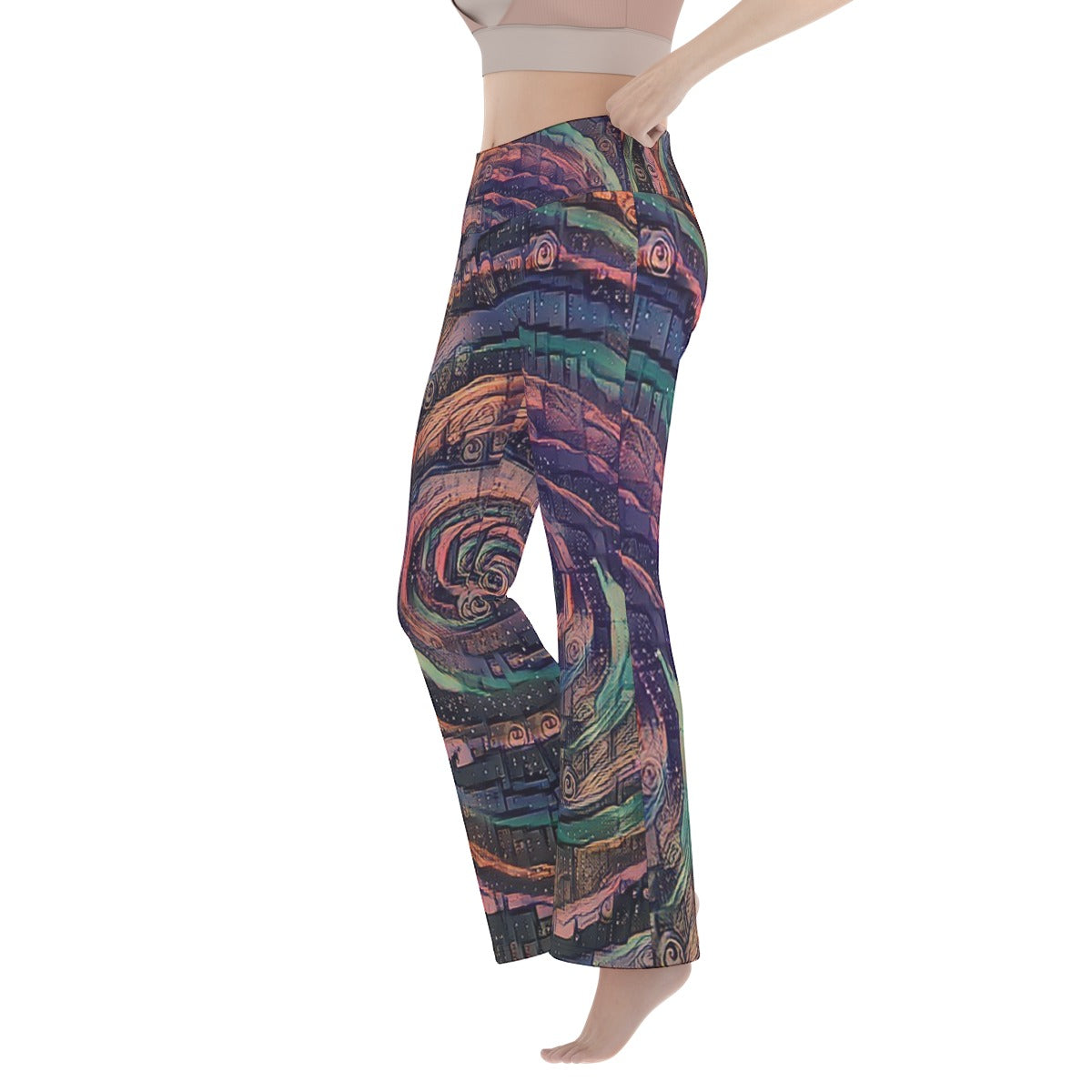 Galactic Whirlpool  Women's Flare Yoga Pants