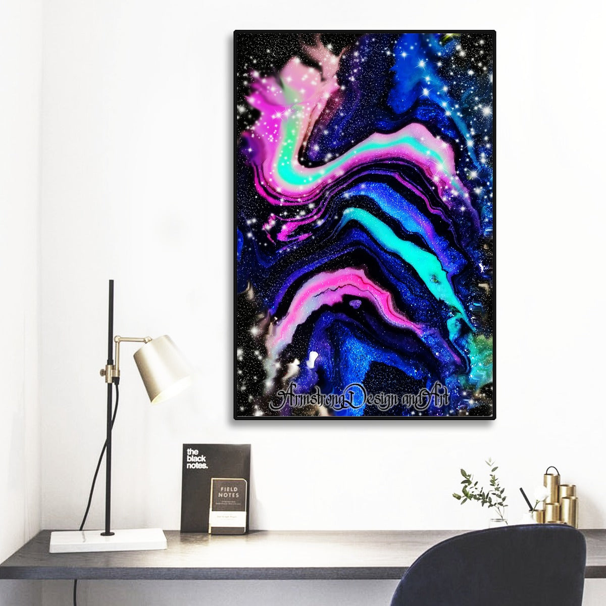 Galactic Beauty Black Frame Mural