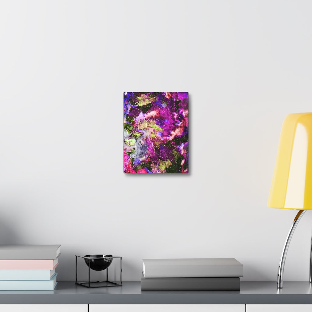 Galaxy: Magenta Satin Canvas, Stretched