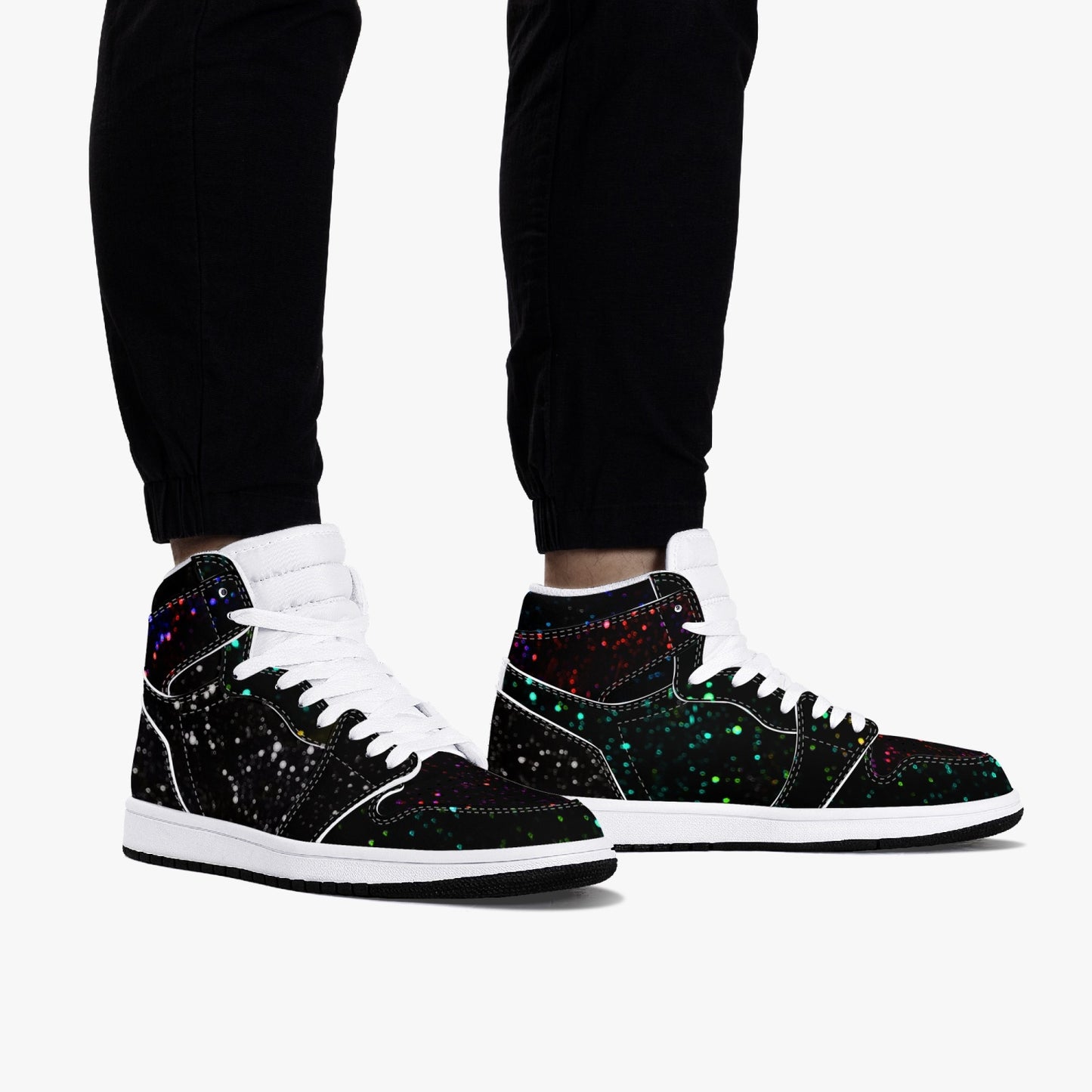 Star Party  High-Top Leather Sneakers- 2 colors