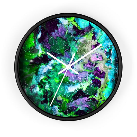 Green Galaxy Wall clock