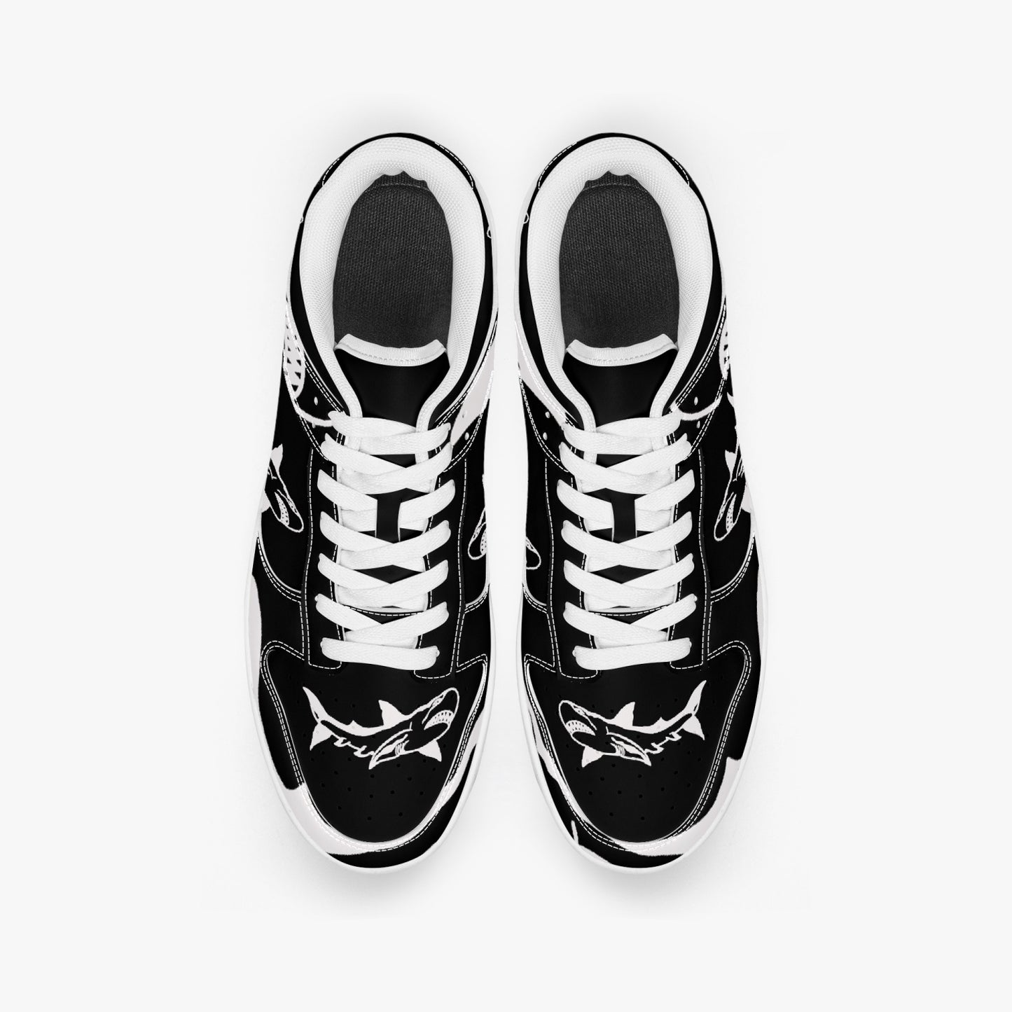 Louis B Shark Attack Low-Top Leather Sneakers