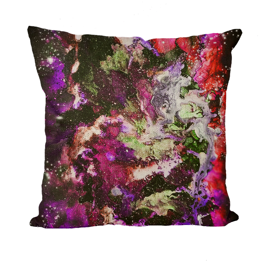 Galaxy: Magenta Throw Pillow with Insert