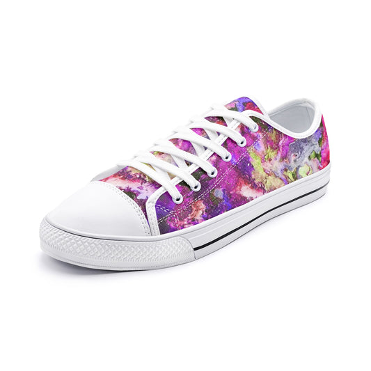 Hot Pink Galaxy Low Top Canvas Shoes