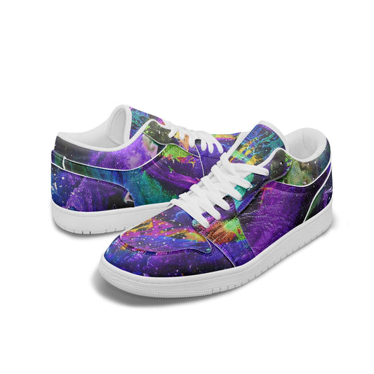 Different Dimensions/Galactic Clouds Low-Top AJ1 Leather Sneakers