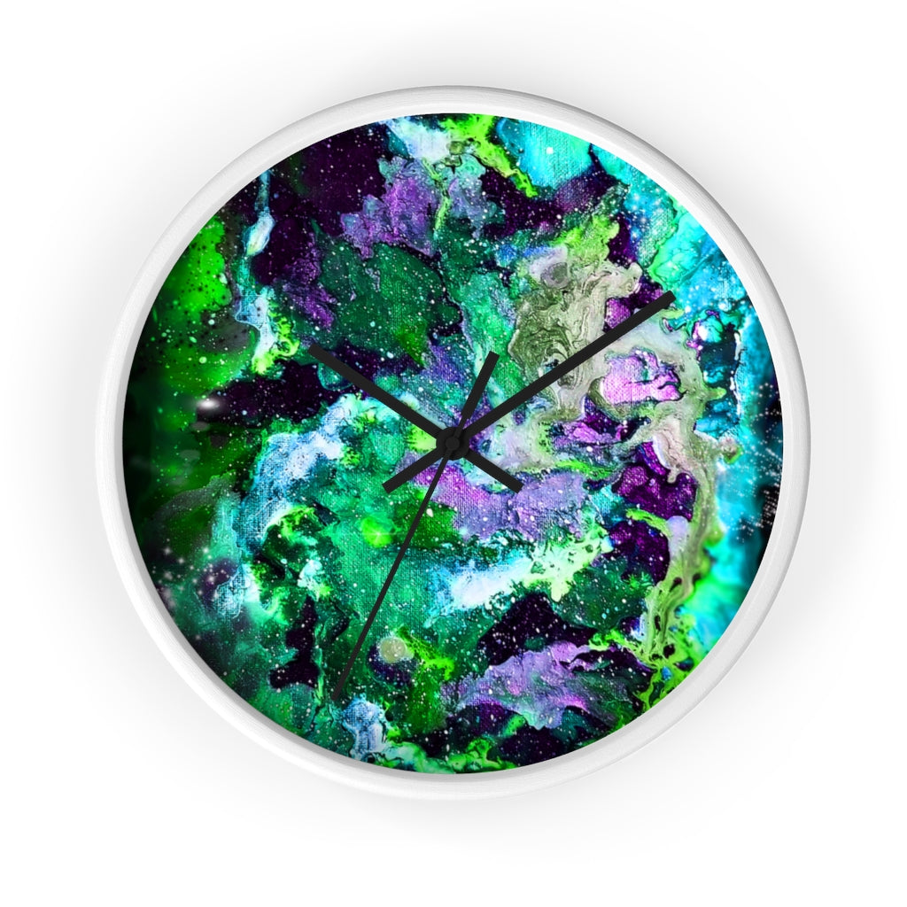 Green Galaxy Wall clock