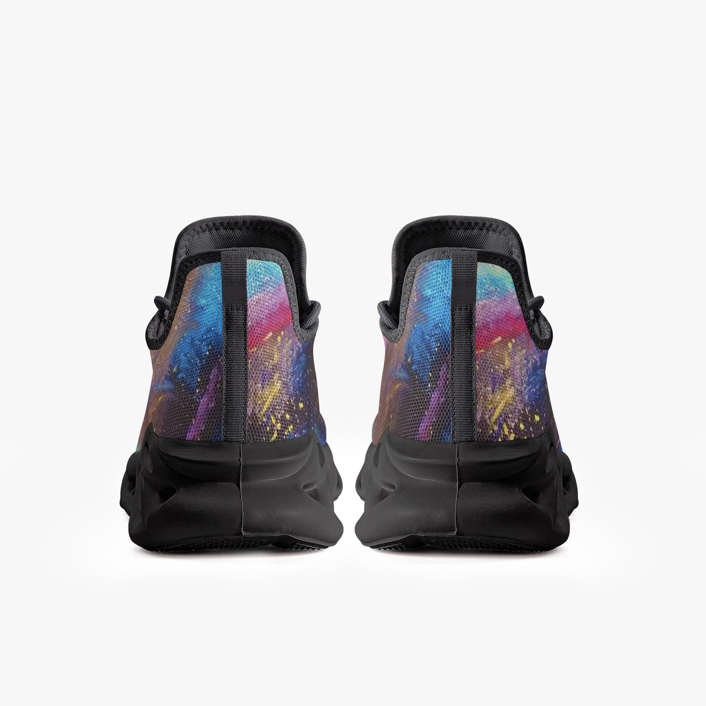 Explosive Nebula Bounce Mesh Knit Sneakers - Black